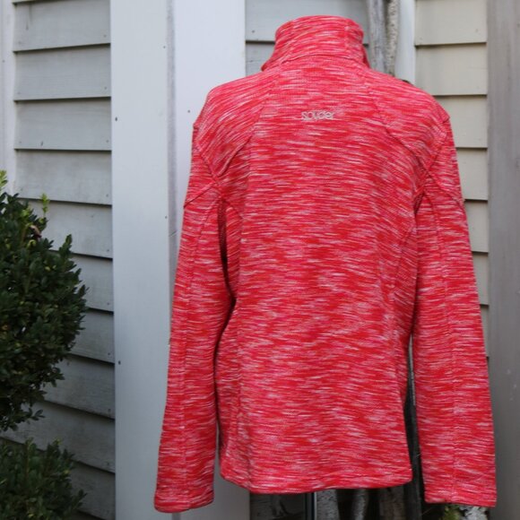 Spyder Core Orange & Pink Heather Text Full Zip Ski Sweater Jacket Sz XL - Picture 7 of 13